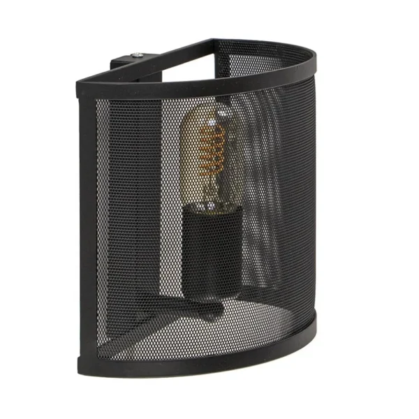 industrieel_landelijke_wa_0.webp Best Straluma Industrieel landelijke wandlamp met gaas