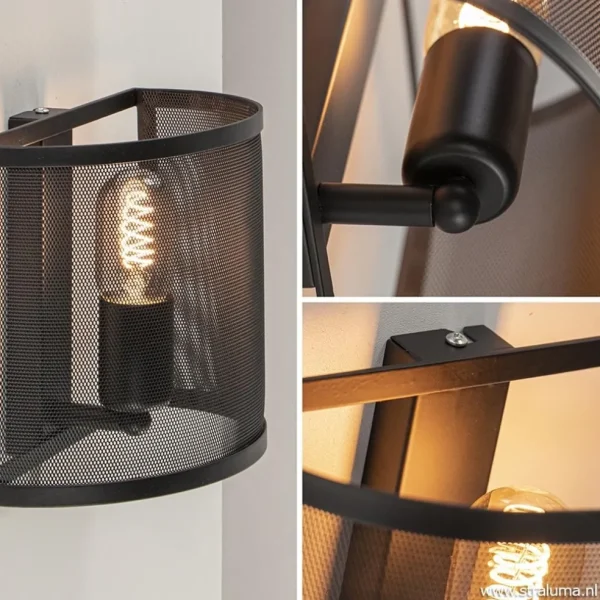 industrieel_landelijke_wa_3.webp Best Straluma Industrieel landelijke wandlamp met gaas