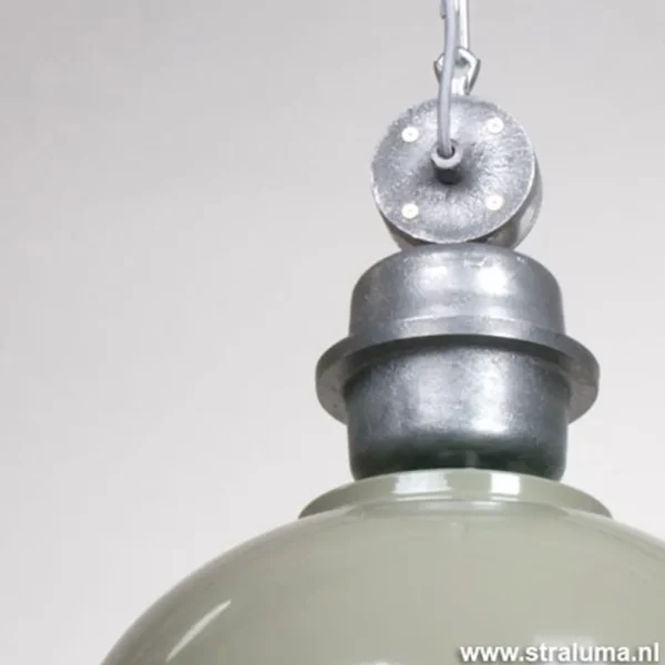 industriele_hanglamp_olij_2.webp Online Straluma Industriele hanglamp olijf metaal Bikkel