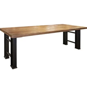 industrile_eettafel_recht_0.webp Online Straluma Industriële eettafel rechthoekig blad met metalen poot