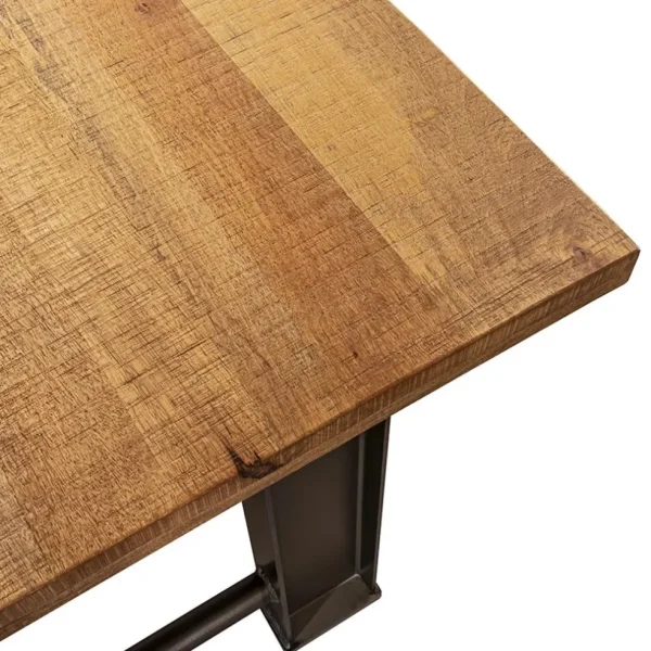 industrile_eettafel_recht_2.webp Online Straluma Industriële eettafel rechthoekig blad met metalen poot