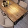 industrile_eettafel_recht_4.webp Online Straluma Industriële eettafel rechthoekig blad met metalen poot