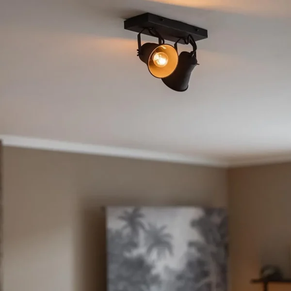 industrile_lichts_plafond_4.webp Online Straluma Industriële 2-lichts plafondspot mat zwart