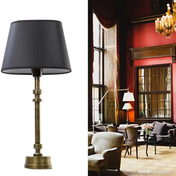 klassieke_lampvoettafella_4.webp Flash Sale Straluma Klassieke lampvoet-tafellamp brons