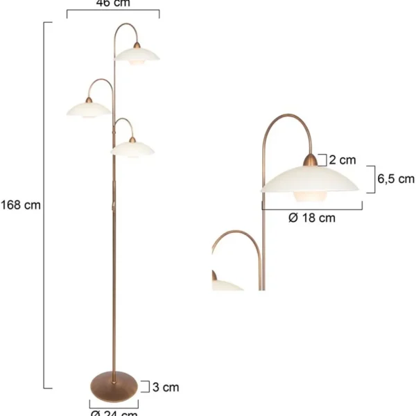 klassieke_lichts_vloerlam_3.webp Shop Straluma Klassieke 3-lichts vloerlamp brons inclusief LED