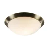 klassieke_plafonnire_bron_1.webp Clearance Straluma Klassieke plafonnière brons met wit glas 30 cm