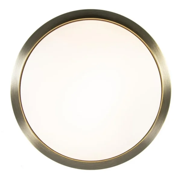 klassieke_plafonnire_bron_2.webp Clearance Straluma Klassieke plafonnière brons met wit glas 30 cm