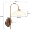 klassieke_wandlamp_brons__3.webp Outlet Straluma Klassieke wandlamp brons met creme glas incl LED