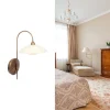 klassieke_wandlamp_brons__4.webp Outlet Straluma Klassieke wandlamp brons met creme glas incl LED
