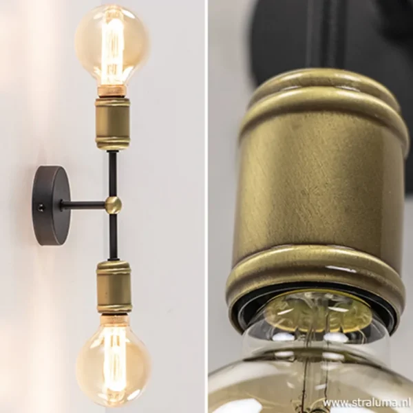klassieke_wandlamp_zwarta_1.webp Store Straluma Klassieke wandlamp zwart-antiek brons