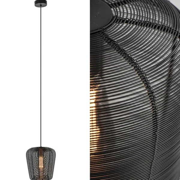 kleine_draad_hanglamp_ade_1.webp Shop Straluma Kleine draad hanglamp Adeta mat zwart