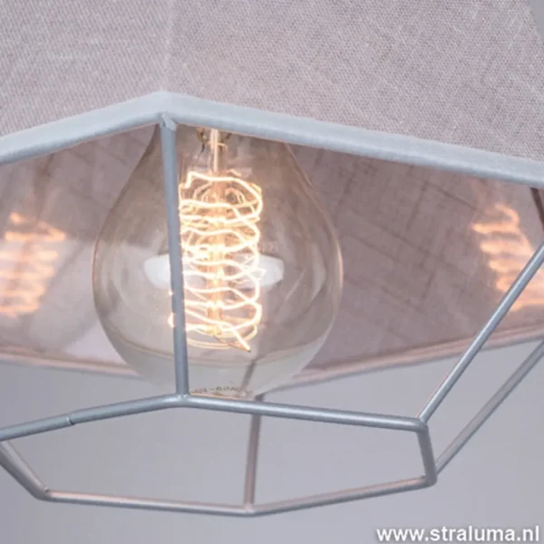 kleine_grijze_hanglamp_dr_3.webp Online Straluma Kleine grijze hanglamp draad met stof