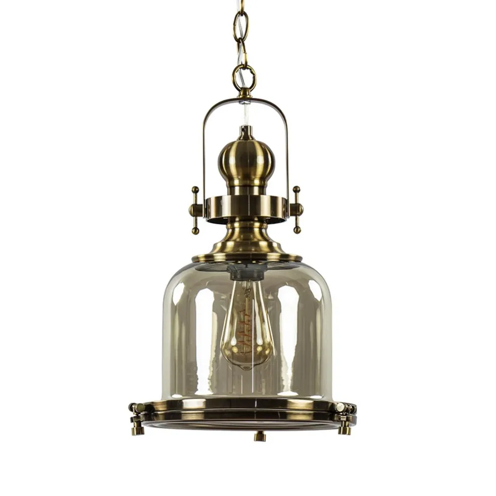 kleine_hanglamp_brons_met_0.webp Discount Straluma Kleine hanglamp brons met amber glas
