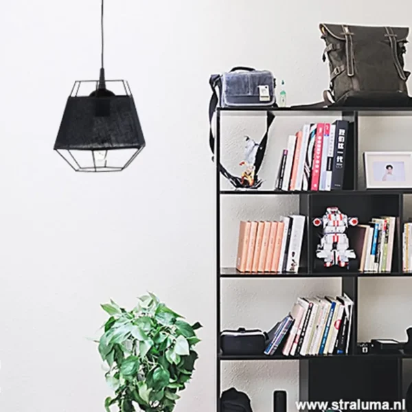 kleine_hanglamp_draad_zwa_4.webp Cheap Straluma Kleine hanglamp draad zwart met stof