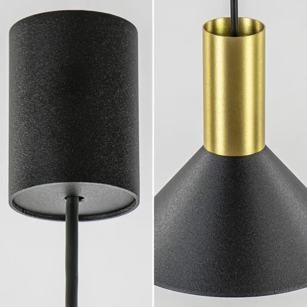 Store Straluma Kleine hanglamp driehoek zwart met brons