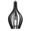 kleine_hanglamp_kegel_hou_0.webp Online Straluma Kleine hanglamp kegel houten lamellen zwart