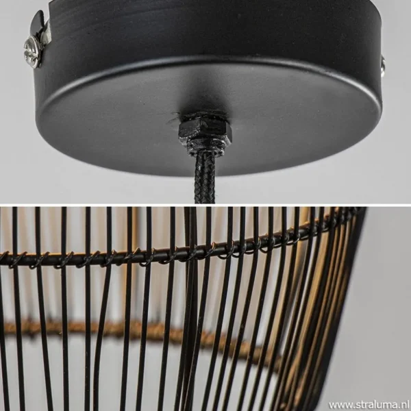 kleine_hanglamp_meya_zwar_2.webp Sale Straluma Kleine hanglamp Meya zwart met goud draad