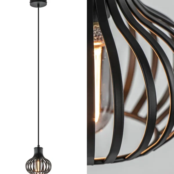 kleine_hanglamp_onion_mat_1.webp Sale Straluma Kleine hanglamp onion mat zwart