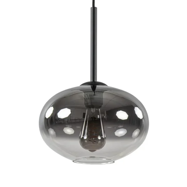 Shop Straluma Kleine hanglamp smoke glas gradient met zwart