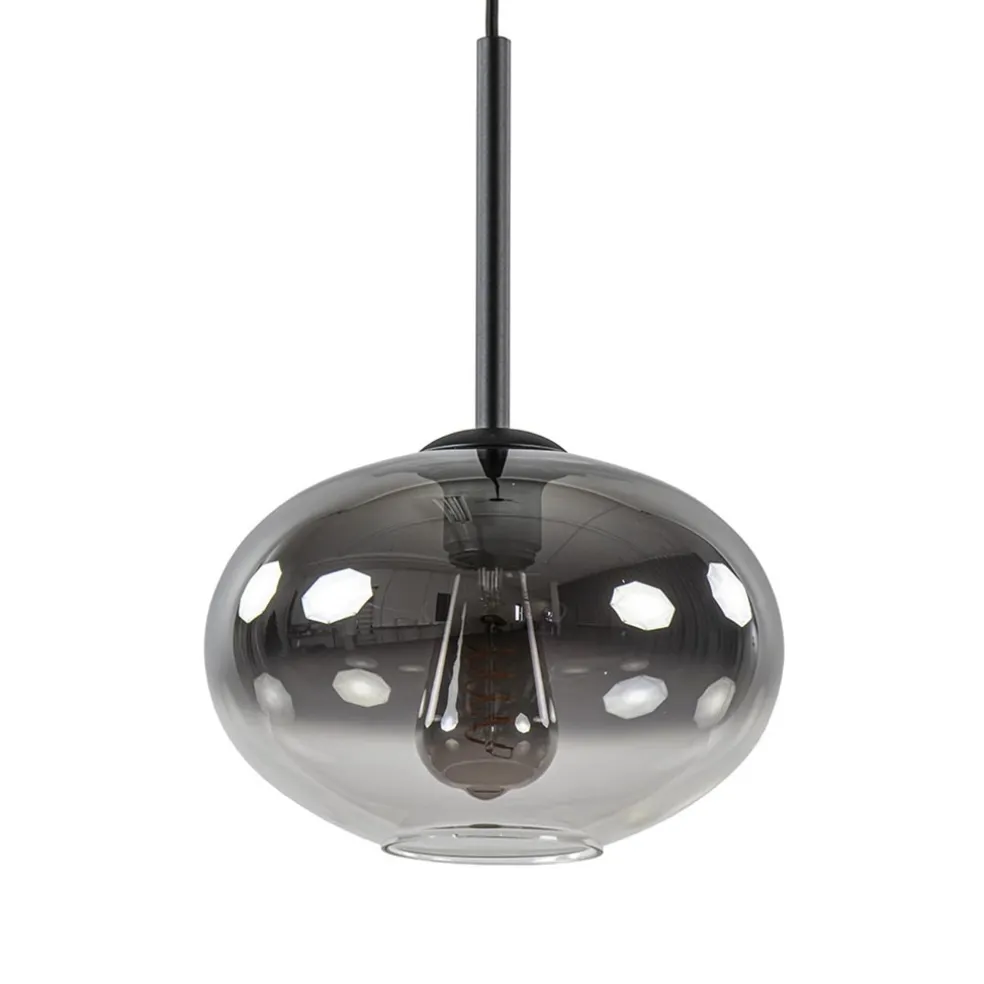 Shop Straluma Kleine hanglamp smoke glas gradient met zwart