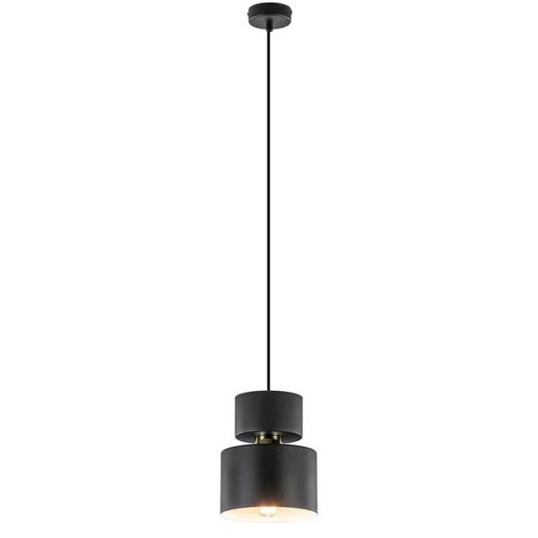 kleine_hanglamp_zwart_met_1.webp Flash Sale Straluma Kleine hanglamp zwart met goud accent