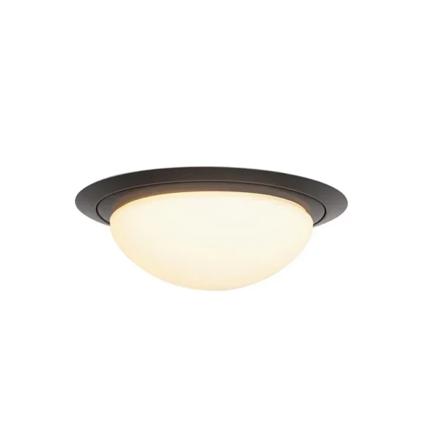 kleine_led_plafondlamp_zw_1.webp Best Sale Straluma Kleine LED plafondlamp zwart met wit glas IP44