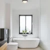 kleine_led_plafondlamp_zw_4.webp Best Sale Straluma Kleine LED plafondlamp zwart met wit glas IP44