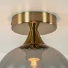 kleine_plafondlamp_goud_m_2.webp Fashion Straluma Kleine plafondlamp goud met smoke glas