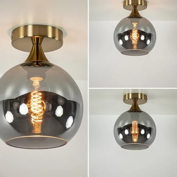 kleine_plafondlamp_goud_m_3.webp Fashion Straluma Kleine plafondlamp goud met smoke glas