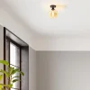 kleine_plafondlamp_zwart__4.webp Flash Sale Straluma Kleine plafondlamp zwart met amber glazen bol