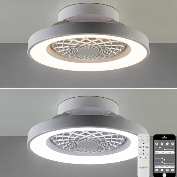 Outlet Straluma Kleine plafondventilator wit inclusief LED