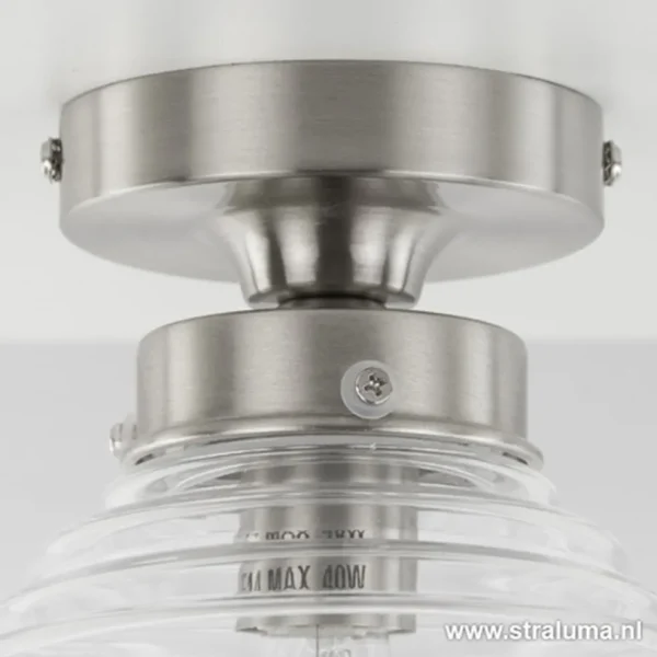 kleine_stalen_plafondlamp_2.webp Online Straluma Kleine stalen plafondlamp glas helder