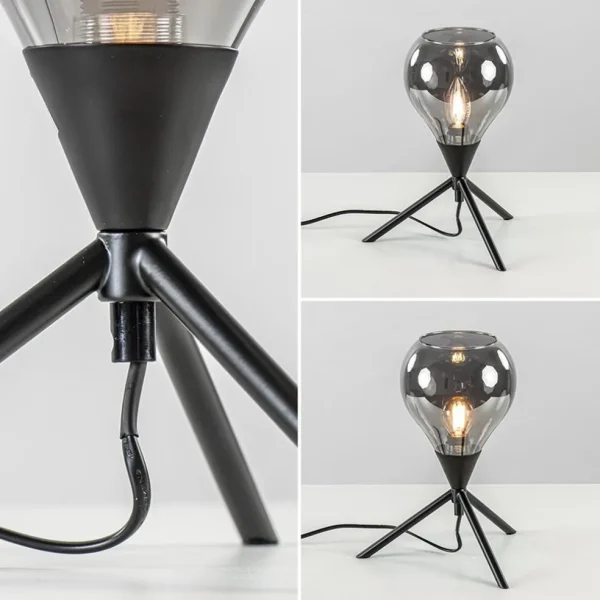 kleine_tafellamp_driepoot_3.webp Hot Straluma Kleine tafellamp driepoot met titanium glas