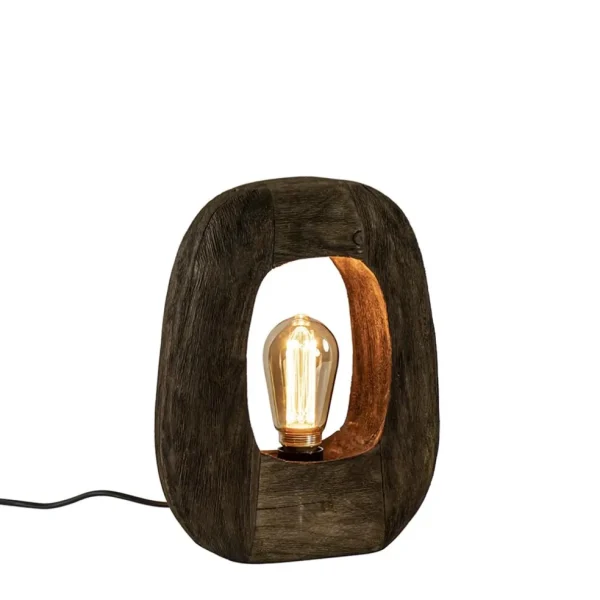kleine_tafellamp_kelafo_h_1.webp Hot Straluma Kleine tafellamp Kelafo hout chocolade bruin