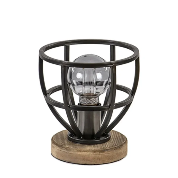 Hot Straluma Kleine tafellamp Matrix zwart met hout