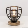 Hot Straluma Kleine tafellamp Matrix zwart met hout