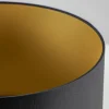 lampenkap_zwartgoud_cilin_1.webp Store Straluma Lampenkap zwart/goud cilinder met gouden binnenzijde, hoogte 20cm, Ø 35cm, warm omgeslagen