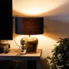lampenkap_zwartgoud_cilin_4.webp Store Straluma Lampenkap zwart/goud cilinder met gouden binnenzijde, hoogte 20cm, Ø 35cm, warm omgeslagen