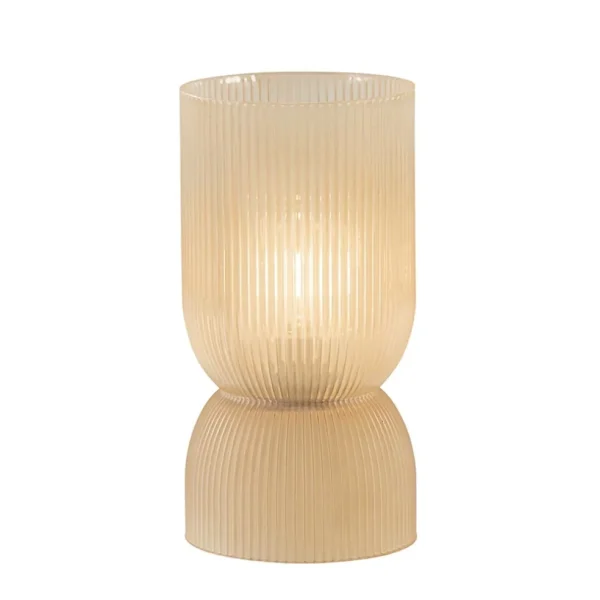 lampl_grote_ribglas_tafel_1.webp Online Straluma L&L grote ribglas tafellamp peach op batterijen Phoebe