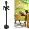 New Straluma L&L lampvoet Armata mat zwarte palmboom