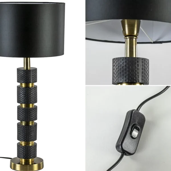 lampvoet_azoyu_zwartbrons_3.webp Shop Straluma Lampvoet Azoyu zwart/brons exclusief kap
