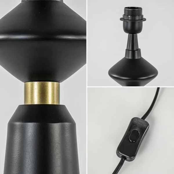 lampvoet_ilvar_mat_zwart__2.webp Cheap Straluma Lampvoet Ilvar mat zwart + antiek brons