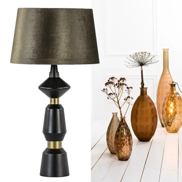 lampvoet_ilvar_zwartmat_g_4.webp Fashion Straluma Lampvoet Ilvar zwart/mat goud z/kap