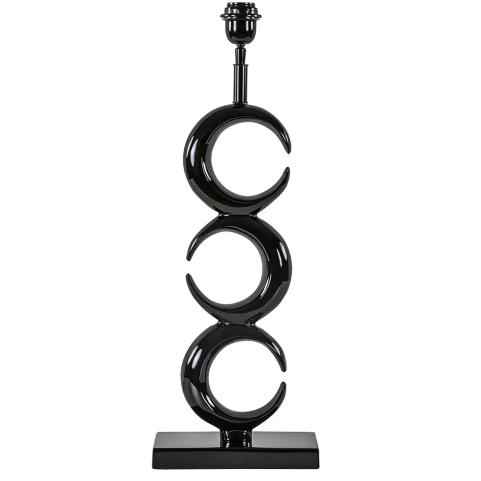 lampvoet_maan_shiny_zwart_0.webp Shop Straluma Lampvoet Maan shiny zwart exclusief kap