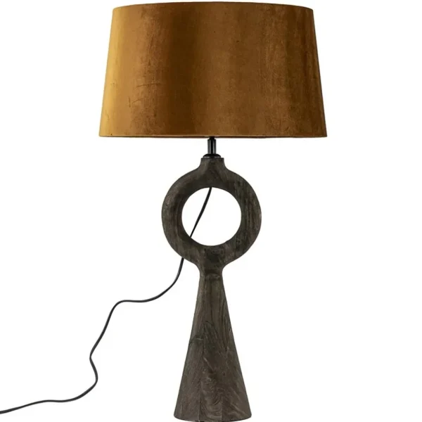 Hot Straluma Lampvoet Sabuli hout donker bruin excl. kap