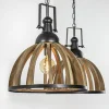 Store Straluma Landelijk industriële 2-lichts hanglamp hout/zink