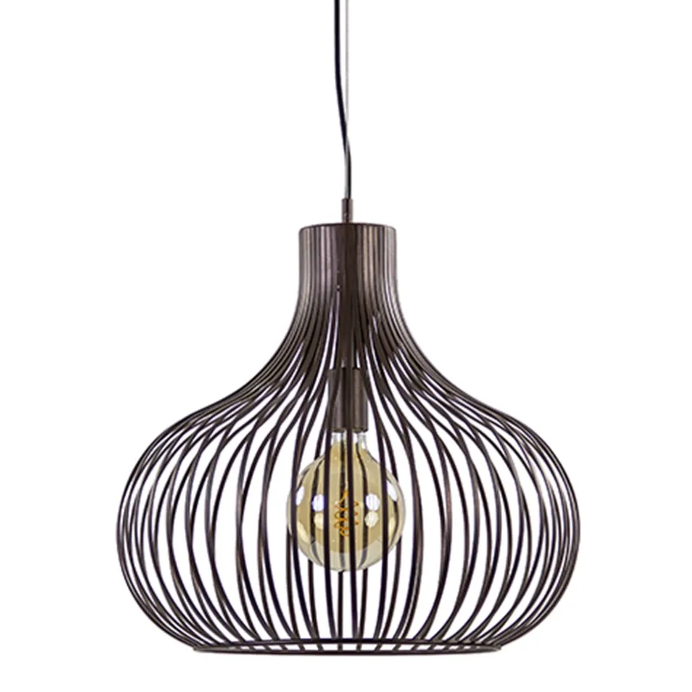 landelijke_draadlamphangl_0.webp Best Sale Straluma Landelijke draadlamp-hanglamp bruin 48cm
