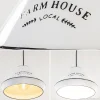 New Straluma Landelijke hanglamp farm house wit met zwart Ø32 cm