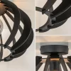 Best Straluma Landelijke plafondlamp hout mat zwart