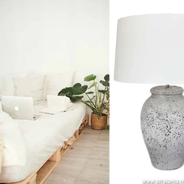 landelijke_stenen_lampvoe_3.webp New Straluma Landelijke stenen lampvoet Vulsini 50 cm